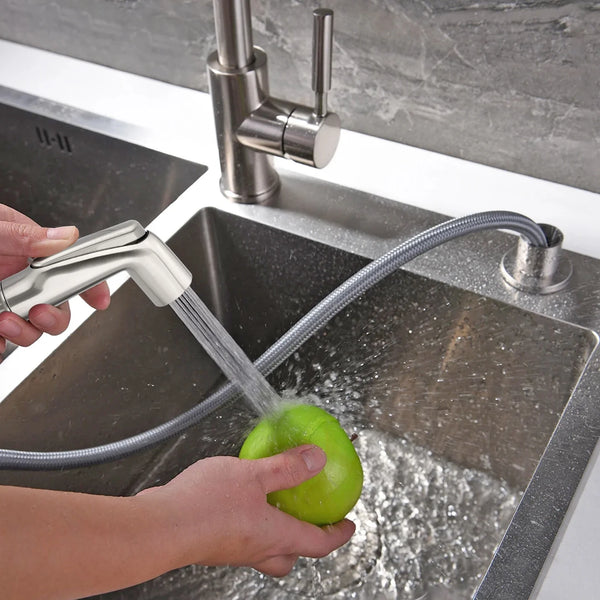 Premium Brushed Nickel Kitchen Sink Sprayer Head Replacement for Bathroom, Kitchen, Garage