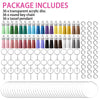 DIY Acrylic Keychain Kit - 108Pcs Transparent Ornament Craft Set: 36 Clear Circle Discs, Key Rings, Colorful Tassels