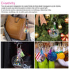 DIY Acrylic Keychain Kit - 108Pcs Transparent Ornament Craft Set: 36 Clear Circle Discs, Key Rings, Colorful Tassels