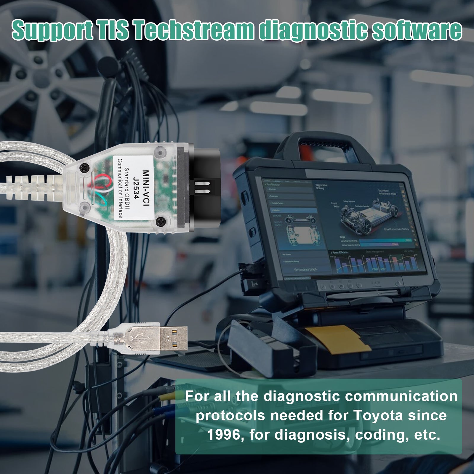 Enhance Diagnostics with Precision: VCI J2534 Cable Tailored for Seamless Integration with Toyota TIS Techstream