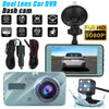 4" Dash Cam: 1080P FHD DVR, Touch LCD, 170° Wide Angle, G-Sensor, Front/Rear Camera (Sky Blue)