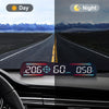 7 Inch Universal GPS Speedometer HUD - Advanced Heads Up LCD Display with Mph Digital Speed, Compass, and Altitude Speeding Alarm Fatigue Driving Alarm for All Vehicles