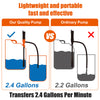 Battery-Powered Liquid Transfer Pump – 2.4 GPM Siphon Rate, Flow Control Nozzle, Ideal for Gas, Diesel, Kerosene, and More Liquids for Transfer