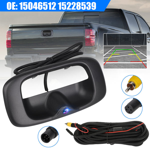 Rear Tailgate Handle Backup Camera,Car Rear View Back Up Camera,Rear Liftgate Latch Handle with Camera Compatible for Chevrolet Silverado GMC