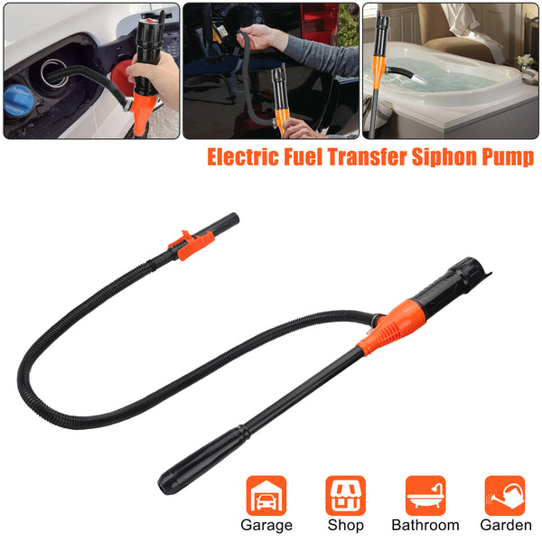 Portable Electric Siphon Pump - Battery Operated Pump for Gas,Fuel,Diesel, Water Transfer 2.6 GPM Flow Oil Extractor,Multi-Use Siphon Fuel Transfer Pump