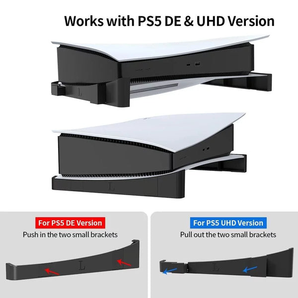 Horizontal Stand for PS5 Console, PS5 Accessories Base Stand Compatible with Playstation 5 Disc and Digital Versions