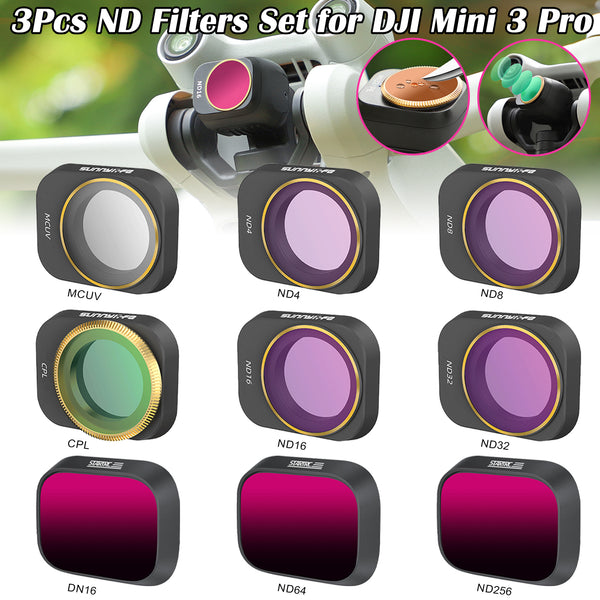 ND Filters Set: DJI Mini 3 Pro, 6PCs Lens Filters MCUV CPL ND4-32, Accessories Kit