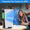 Cooling Fan for PS5 with LED Light and Low Noise - Compatible with Disc & Digital Editions