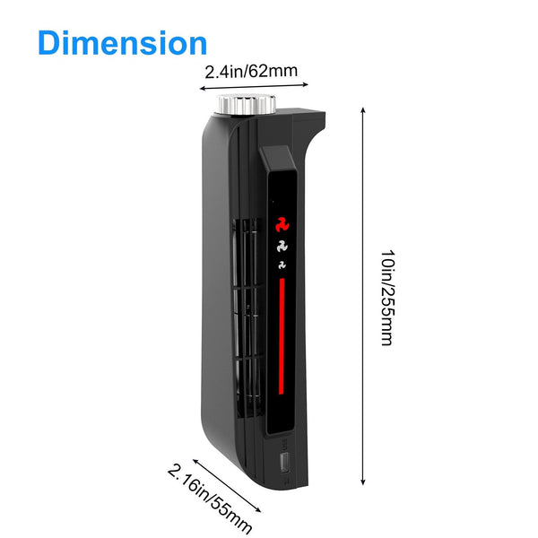 Cooling Fan for PS5 with LED Light and Low Noise - Compatible with Disc & Digital Editions