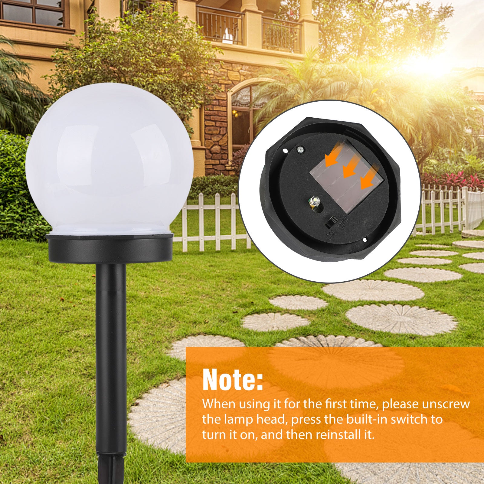 Solar Lights Outdoor, LED Solar Powered Garden Light, Waterproof LED Path Light for Walkway, Pathway, Lawn, Yard and Driveway