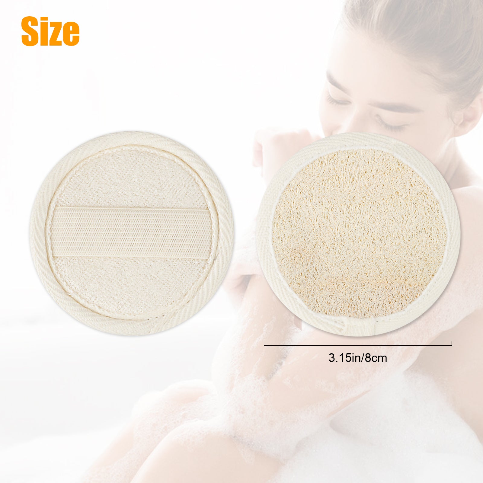 Celectigo Exfoliating Loofah Pads – 5 Pcs Natural Luffa Sponge for Men & Women, Body Scrubber and Facial Shower Brush for Bath Spa Cleansing