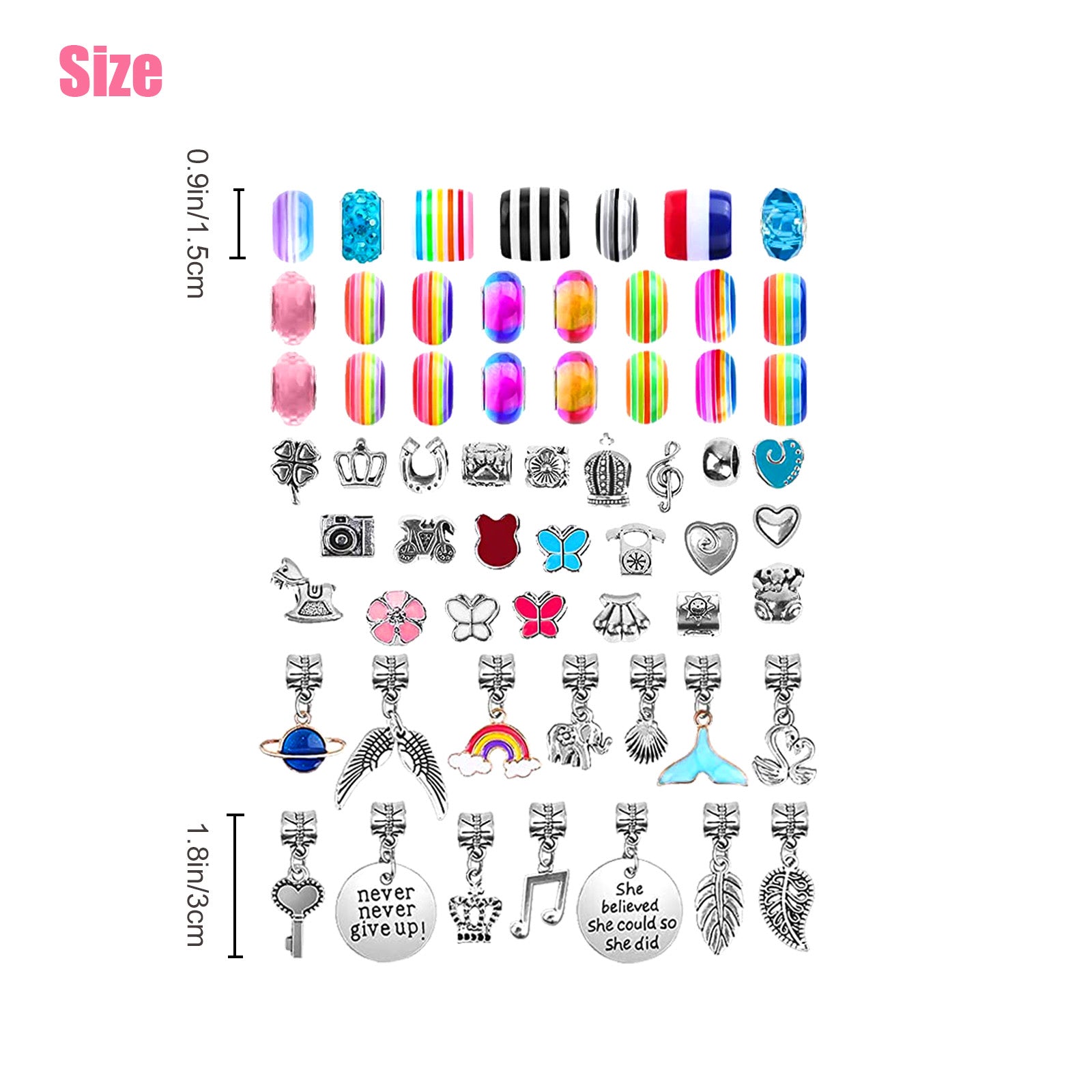 71pcs Charm Bracelet Making Kit, Jewelry Making Supplies Beads Gift Set for Girls Kids Teens Age 7-12, DIY Craft Set