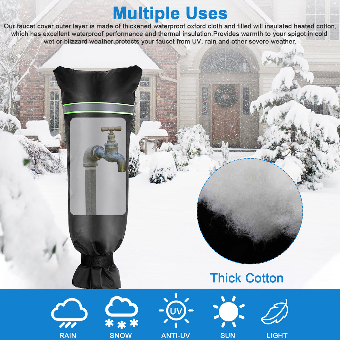 4pcs 8pcs Outdoor Faucet Cover Garden Faucet Socks For Winter Freeze Protection Waterproof Insulated Tap Cover G 601099530111027 4pcs 8pcs Outdoor Faucet Cover Garden Faucet Socks For Winter Freeze Protection Waterproof Insulated Tap Cover G 601099530111027