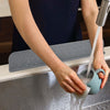 Sink Anti-Splash Board with Suction Base for Kitchen Bathroom (Gray)
