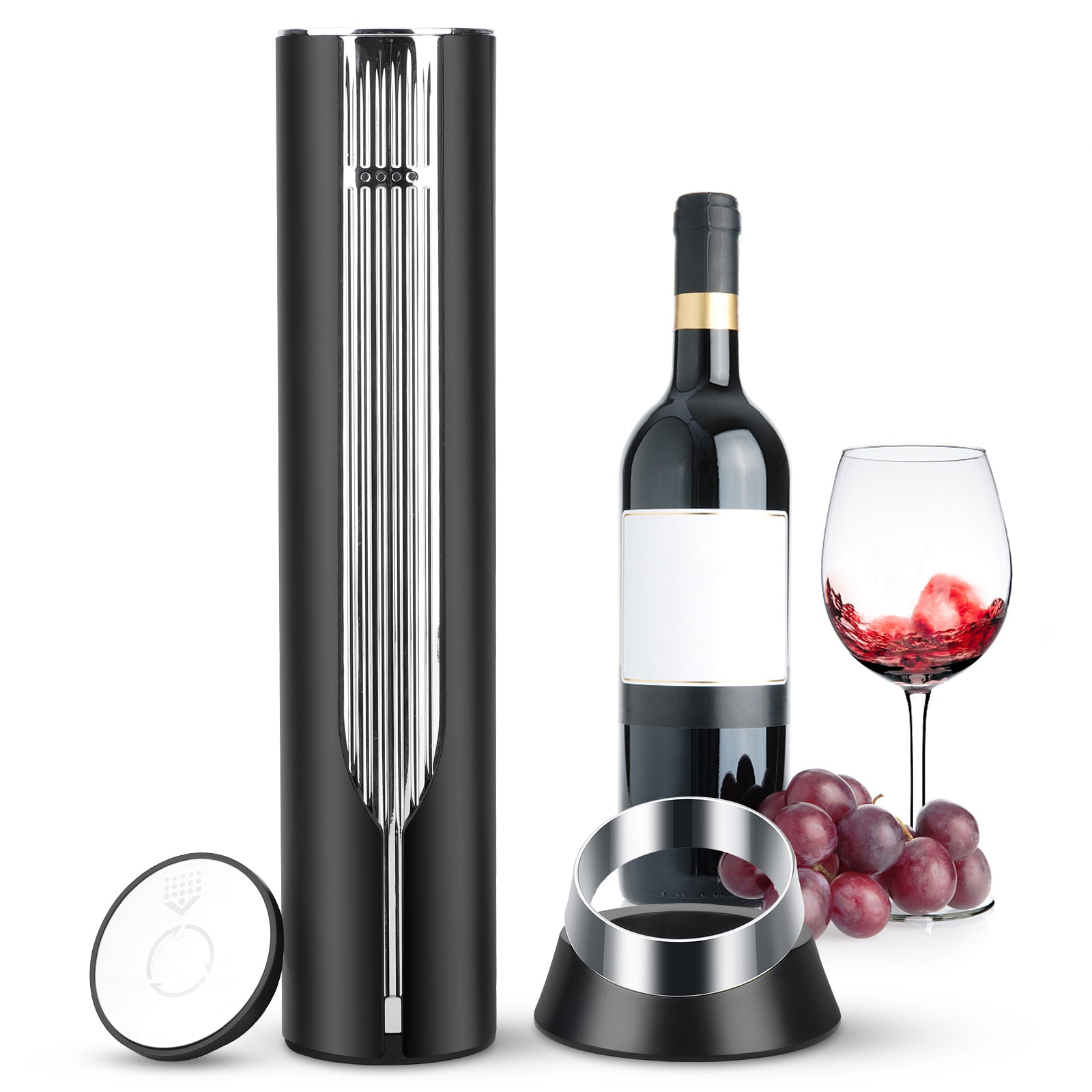 CELECTIGO Electric Wine Bottle Opener, Premium Automatic Wine Corkscrew with Foil Cutter and Charging Base