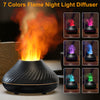 130ml USB Air Humidifier Aroma Diffuser - 7 Flame Colors, Noiseless, Auto-Off Protection (Black)