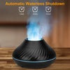 130ml USB Air Humidifier Aroma Diffuser - 7 Flame Colors, Noiseless, Auto-Off Protection (Black)