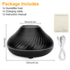 130ml USB Air Humidifier Aroma Diffuser - 7 Flame Colors, Noiseless, Auto-Off Protection (Black)