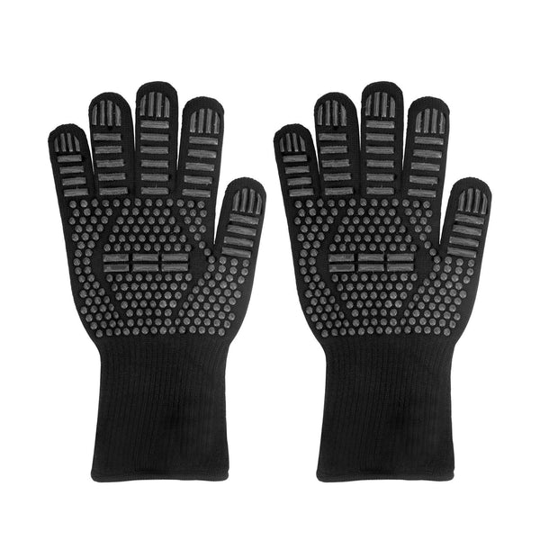 BBQ Gloves, High-Temperature Resistance Gloves - Non-Slip Silicone Grilling Gloves for Kitchen and Outdoor Grill Barbecuing, Cooking, Baking, and Cutting Accessories