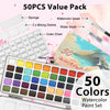 50PCs Watercolor Paint Set: Essential Art Drawing Supplies for Teen Girl Kids' Painting Adventures