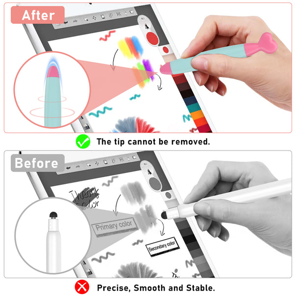 3Pcs Kids Stylus Pens for Touch Screens,Durable Rubber Tips Stylus for Kids,Compatible with All Touch Screen Devices