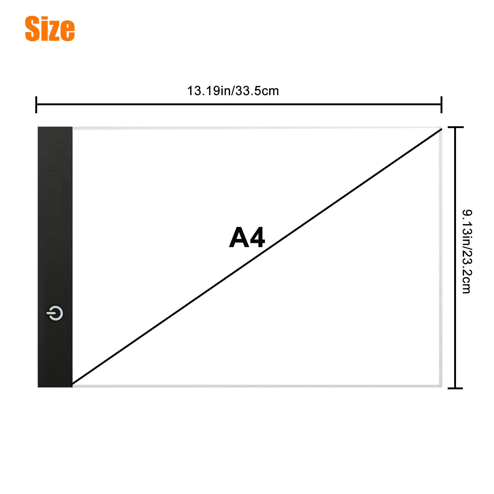 A4 Tracing Light Box, Ultra-Thin Portable Light Pad with Adjustable Brightness For Drawing Sketching Diamond Painting Arts and Crafts