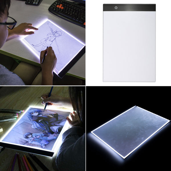 A4 Tracing Light Box, Ultra-Thin Portable Light Pad with Adjustable Brightness For Drawing Sketching Diamond Painting Arts and Crafts