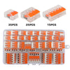 75PCS Splicing Connectors 2/3/5 Conductor Compact Assortment WAGO STYLE Replacement 221-412 Kits for Electrical Solid Stranded Flexible Wires