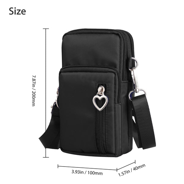 Small Crossbody Cell Phone Bag, Shoulder Strap Wallet Pouch Purse Mini Cross-Body Messenger Bags Waterproof for Phones up to 6.5-inch, Gift for Women, Teens Kids