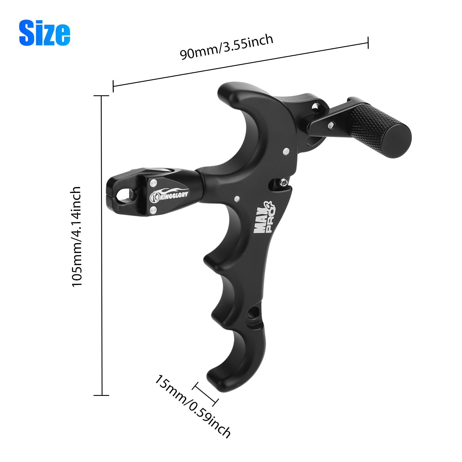 360°Rotation Compound Bow Release Aid / Archery 4-Finger Compound Bow Release Adjustable Can Rotate 360° Thumb Release