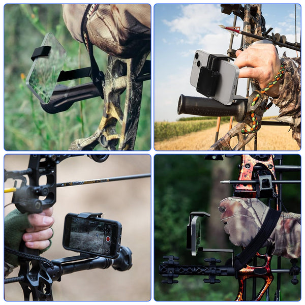 Bow-Mount Smartphone Holder for Precision Archery and Hunting Recurve Archery Hunting Phone Holder