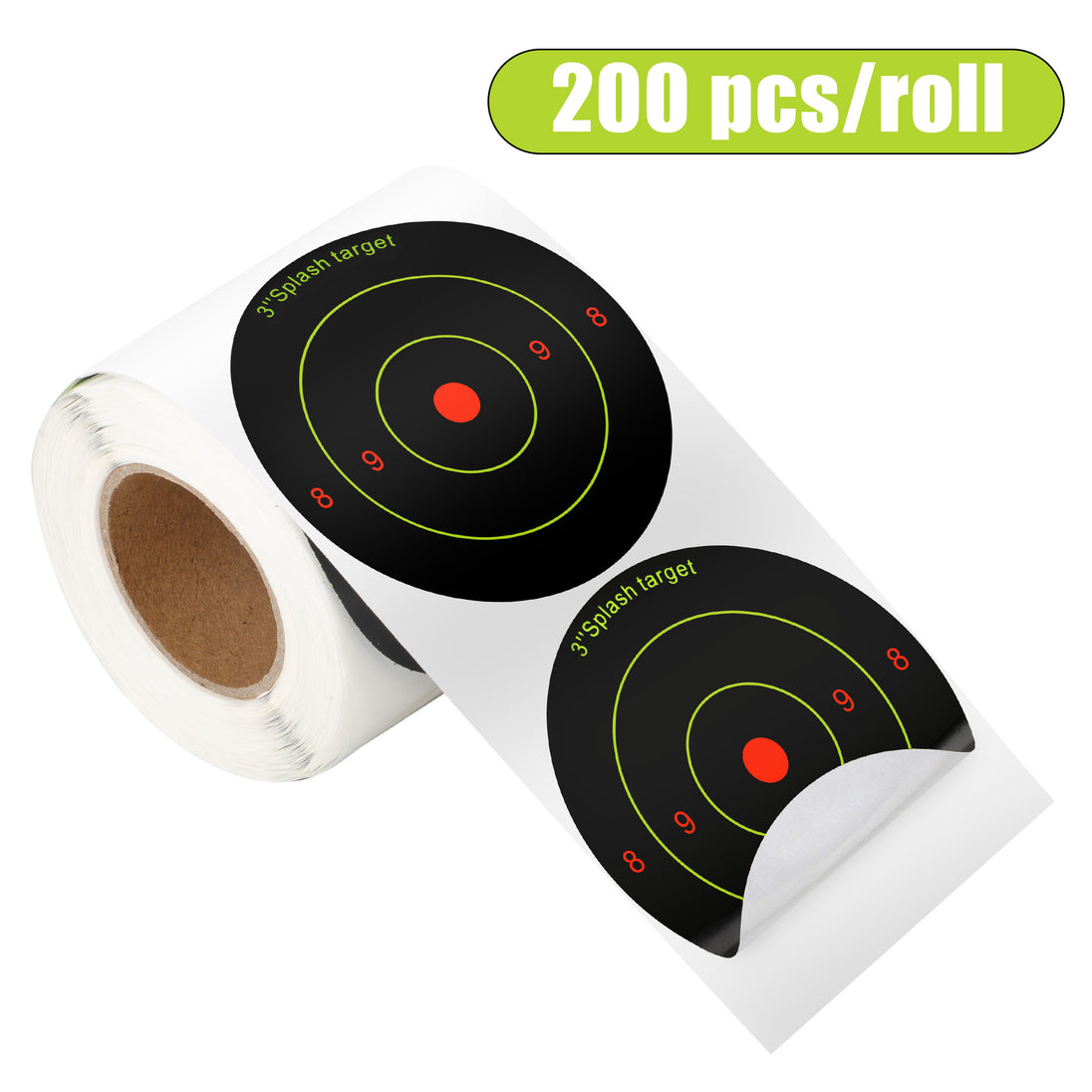 200 Pcs Self-Adhesive Shooting Targets Stickers - 3"reactive paper tar