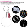 DIY Acrylic Keychain Kit - 108Pcs Transparent Ornament Craft Set: 36 Clear Circle Discs, Key Rings, Colorful Tassels