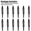 12PCS Screw-in Archery Field Points - Durable Steel Tips for Crossbow, Recurve Bow, Compound Bow, and Hunting